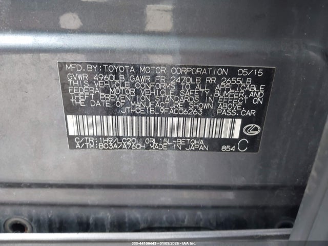 2015 LEXUS GS 350 JTHCE1BL9FA006263 Photo 8