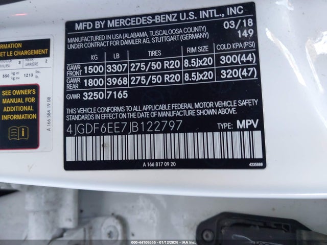 2018 MERCEDES-BENZ GLS 450 4JGDF6EE7JB122797 Photo 8