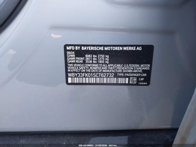 WBY33FK01SCT62732 BMW I5 Edrive40