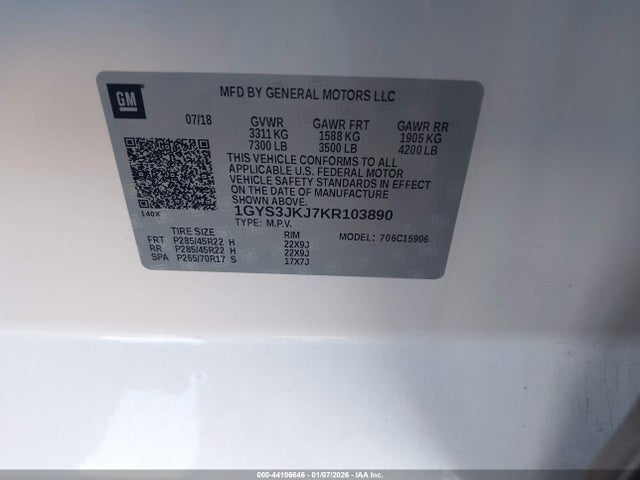 2019 CADILLAC ESCALADE ESV 1GYS3JKJ7KR103890 Photo 8