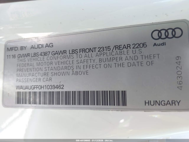 2017 AUDI A3 WAUAUGFF0H1039462 Photo 8