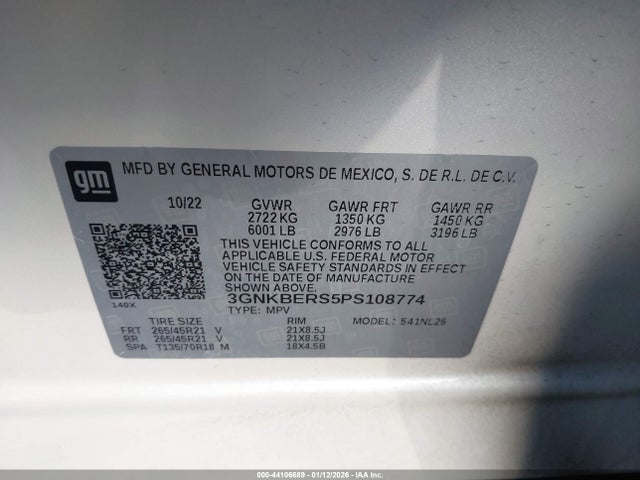 3GNKBERS5PS108774 Chevrolet Blazer Fwd Rs