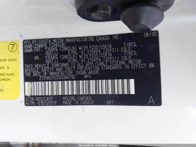 2005 LEXUS RX 330 2T2HA31U35C084780 Photo 8