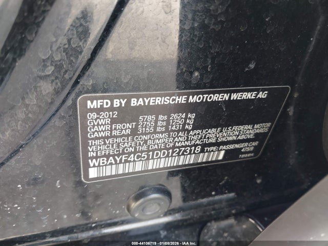 2013 BMW 740LI WBAYF4C51DD127318 Photo 8