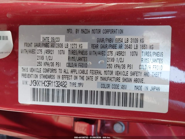 JM3KK1HC3R1132482 Mazda Cx-90 3.3 Turbo S