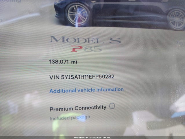 Tesla Model S P85 2014 5YJSA1H11EFP50282 Image 15