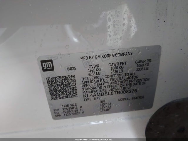 KL4AMBSL8TB008376 Buick Encore Gx Preferred Fwd