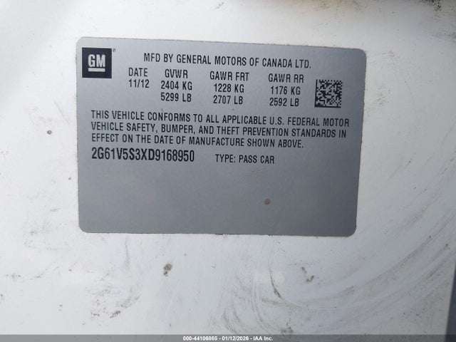 2013 CADILLAC XTS 2G61V5S3XD9168950 Photo 8