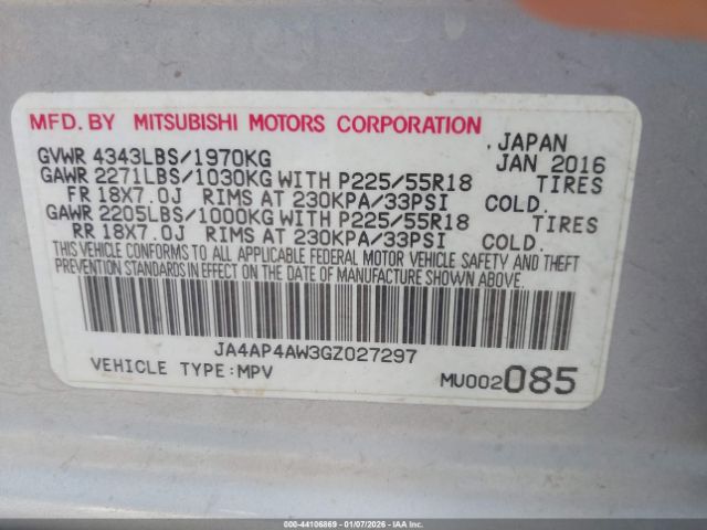2016 MITSUBISHI OUTLANDER SPORT JA4AP4AW3GZ027297 Photo 8