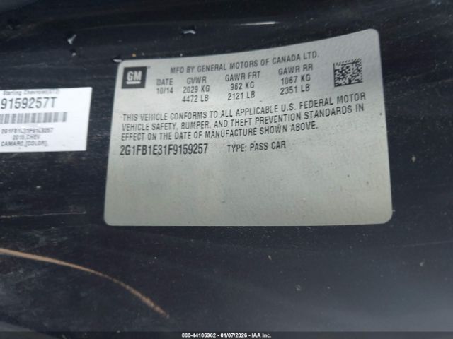 2015 CHEVROLET CAMARO 2G1FB1E31F9159257 Photo 8