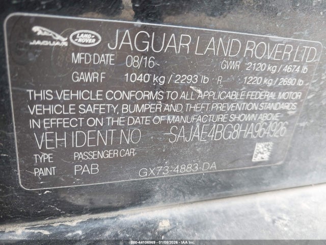 2017 JAGUAR XE SAJAE4BG8HA964926 Photo 8