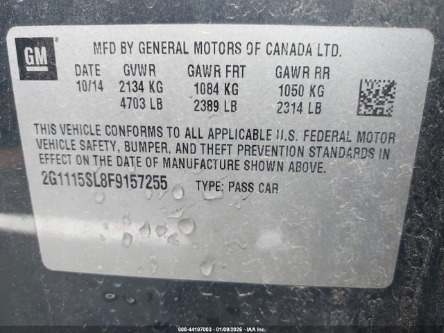 2015 CHEVROLET IMPALA 2G1115SL8F9157255 Photo 8