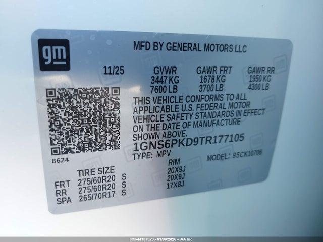 1GNS6PKD9TR177105 Chevrolet Tahoe 4wd Z71