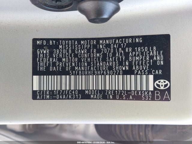 5YFBURHE9HP690270 Toyota COROLLA SE