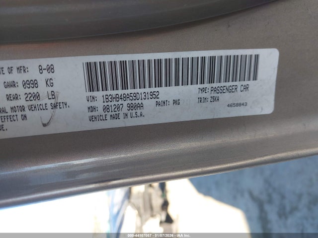 2009 DODGE CALIBER 1B3HB48A59D131952 Photo 8