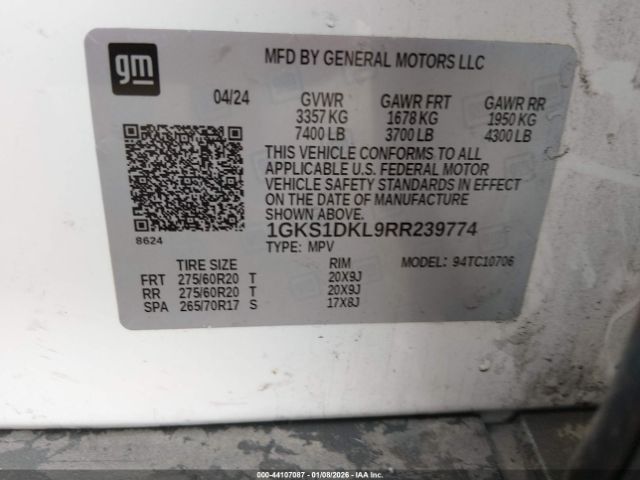2024 GMC YUKON 1GKS1DKL9RR239774 Photo 8