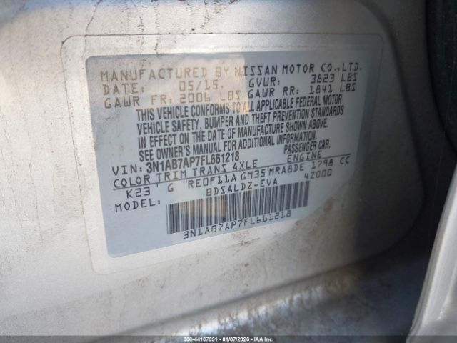 2015 NISSAN SENTRA 3N1AB7AP7FL661218 Photo 8