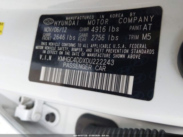 2013 HYUNDAI GENESIS KMHGC4DDXDU222243 Photo 8