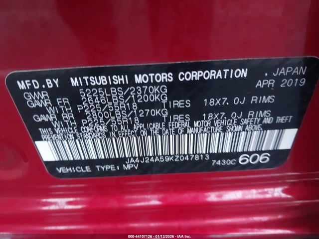 JA4J24A59KZ047813 Mitsubishi Outlander Phev Sel