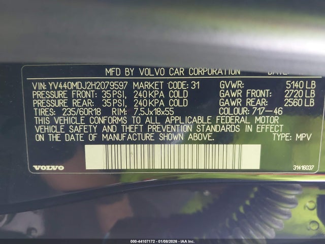 2017 VOLVO XC60 YV440MDJ2H2079597 Photo 8