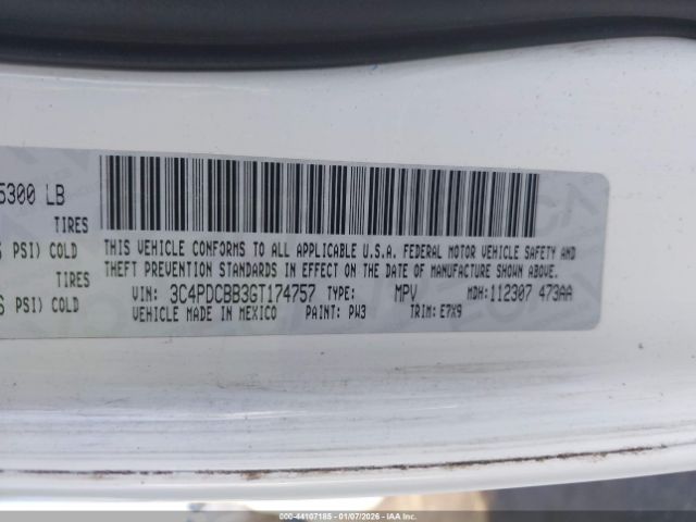 2016 DODGE JOURNEY 3C4PDCBB3GT174757 Photo 8