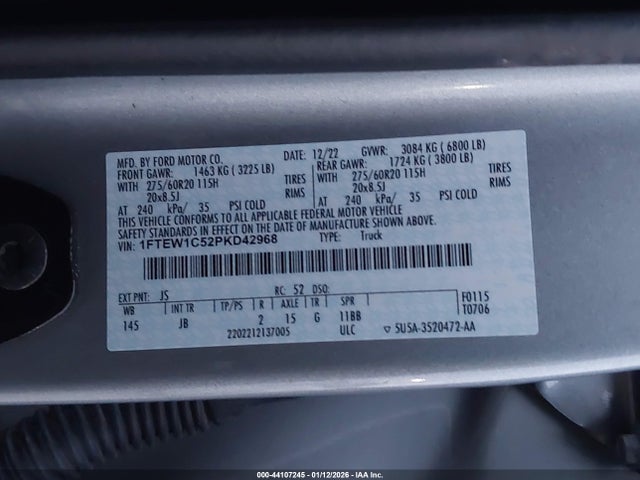 Ford F-150 Xl 2023 1FTEW1C52PKD42968 Image 9