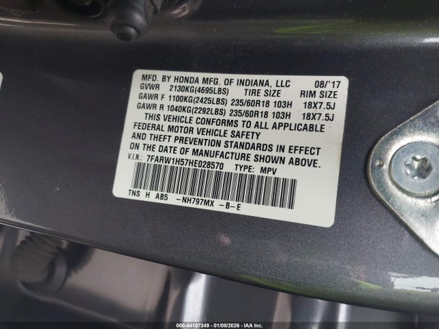 7FARW1H57HE028570 Honda CR-V EX