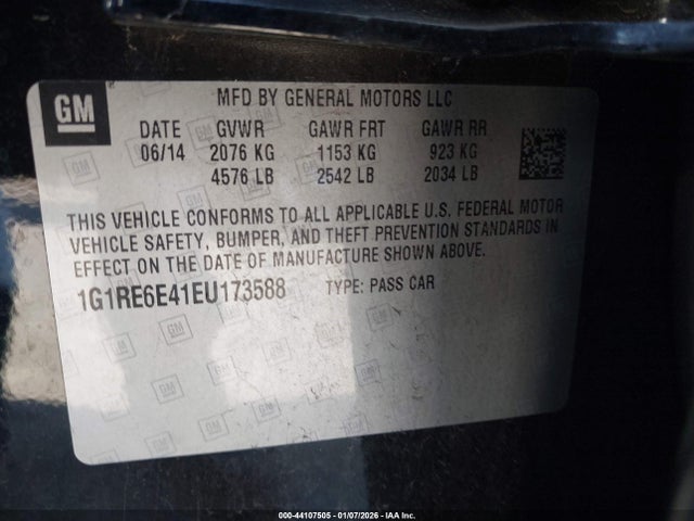 1G1RE6E41EU173588 Chevrolet Volt