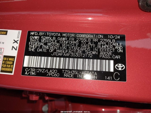 Toyota Crown Platinum 2025 JTDAFAAF3S3012172 Image 9