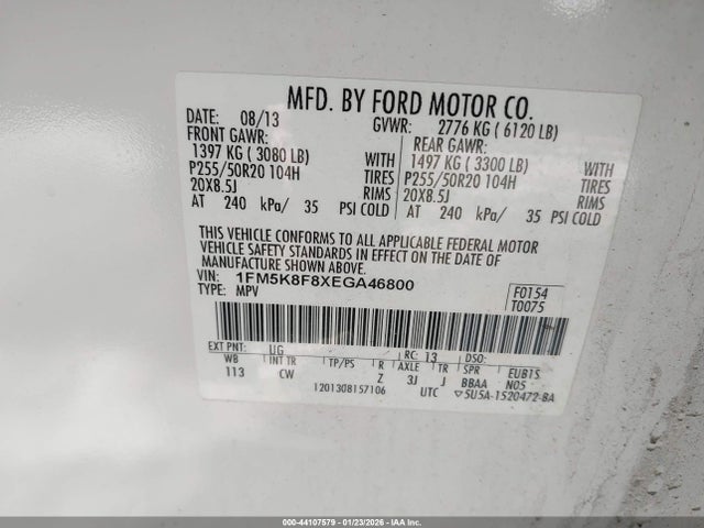 1FM5K8F8XEGA46800 Ford Explorer Limited