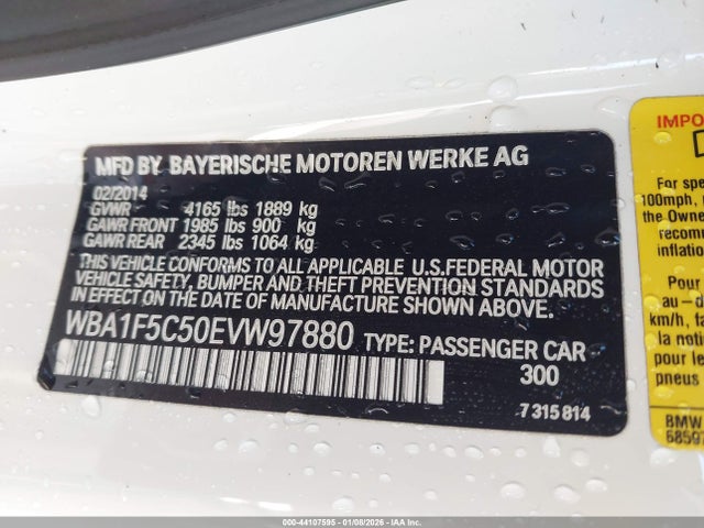 Aukcja sprzedaży 2014 Bmw 228i, vin: WBA1F5C50EVW97880, numer aukcji: 44107595