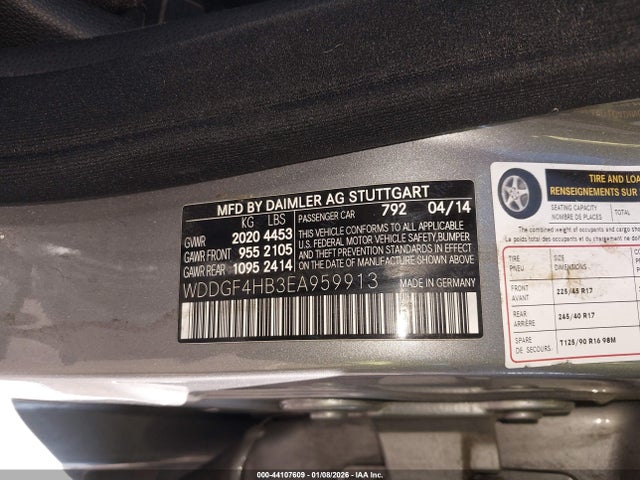 WDDGF4HB3EA959913 Mercedes-Benz C-class C 250 Sport