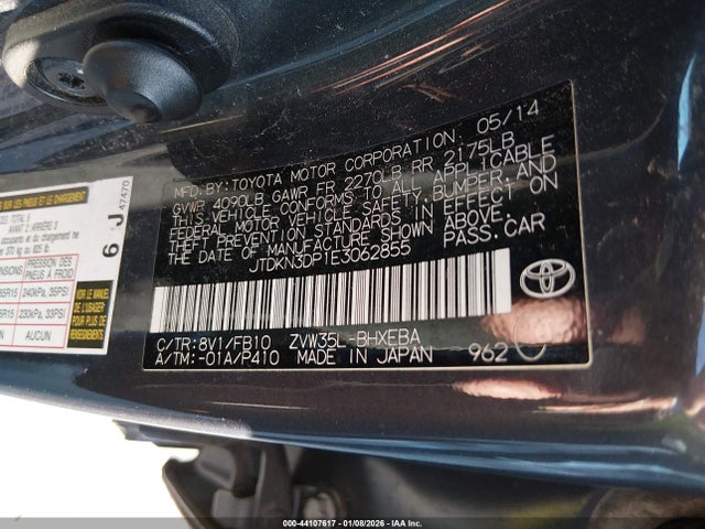 JTDKN3DP1E3062855 Toyota PRIUS PLUG-IN