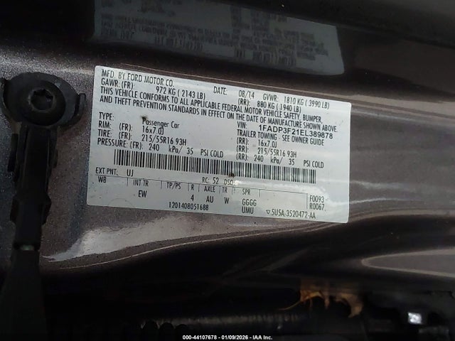 1FADP3F21EL389878 Ford FOCUS SE