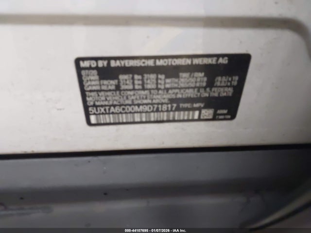 Aukcja sprzedaży 2021 Bmw X5 Phev Xdrive45e, vin: 5UXTA6C00M9D71817, numer aukcji: 44107695