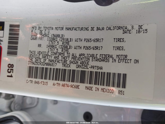 3TMAZ5CN3GM006817 Toyota Tacoma Trd Sport