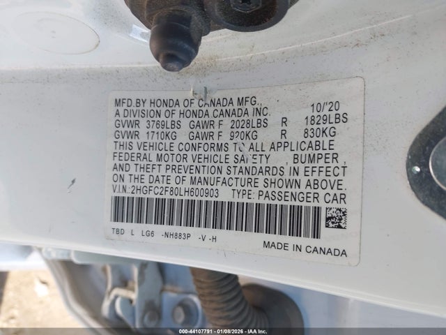 Honda Civic Sport 2020 2HGFC2F80LH600903 Image 9