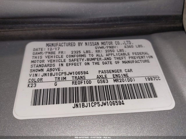 JN1BJ1CP5JW106594 Nissan Rogue Sport S