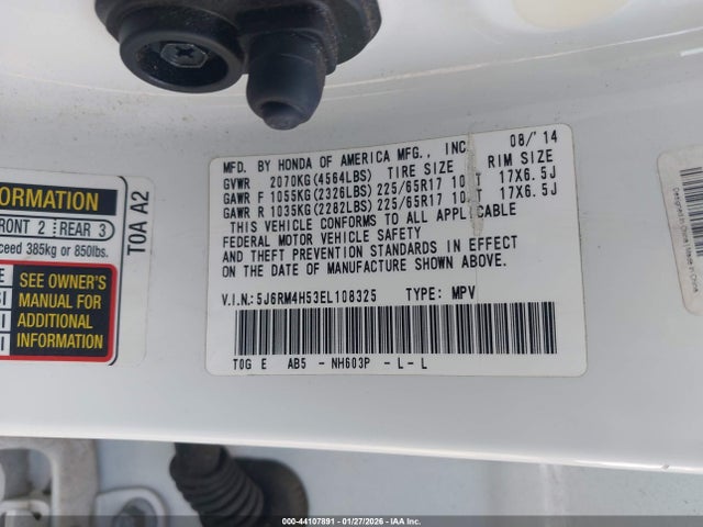 5J6RM4H53EL108325 Honda CR-V EX