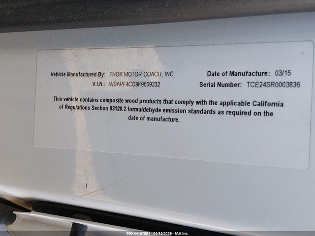 Thor Motor Coach Siesta 2016 WDAPF4CC9F9609332 Image 9