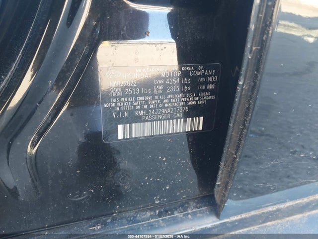 KMHL34J29NA217376 Hyundai Sonata Limited