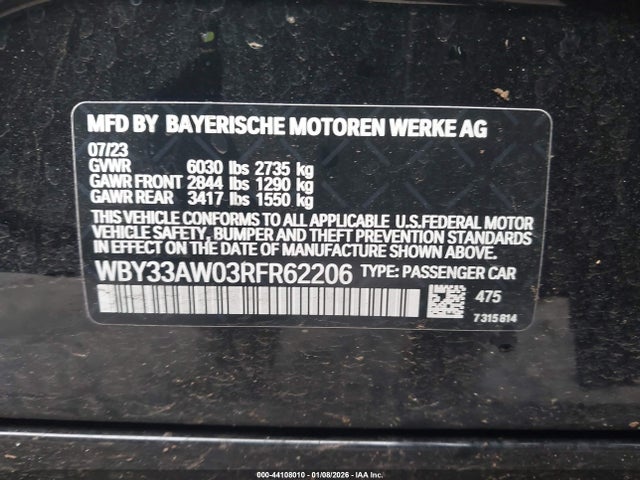 WBY33AW03RFR62206 BMW I4 Gran Coupe M50