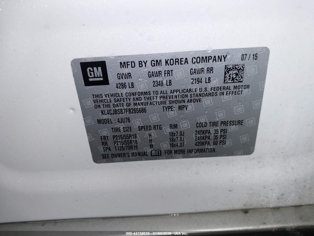 Buick Encore Convenience 2015 KL4CJBSB7FB265686 Image 9