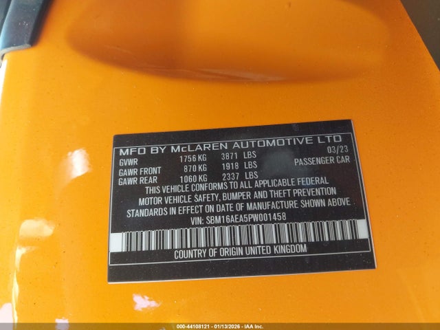 2023 MCLAREN ARTURA SBM16AEA5PW001458 Photo 8