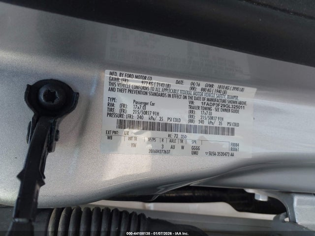 1FADP3F29GL325011 Ford FOCUS SE