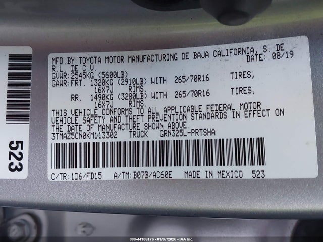 3TMAZ5CN0KM113302 Toyota Tacoma Trd Off Road