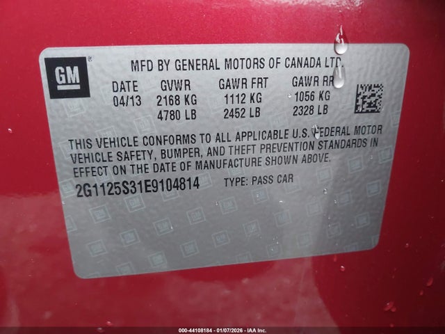 2G1125S31E9104814 Chevrolet Impala 2lt