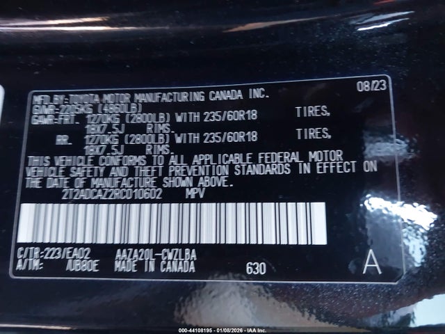 2024 LEXUS NX 250 2T2ADCAZ2RC010602 Photo 8