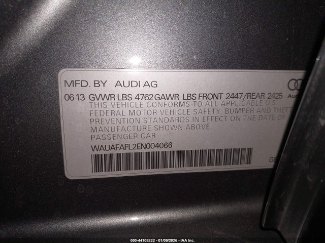 2014 AUDI A4 WAUAFAFL2EN004066 Photo 8