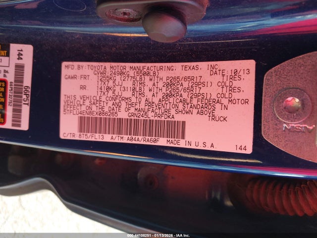 Toyota Tacoma Base V6 2014 5TFLU4EN8EX086265 Image 9